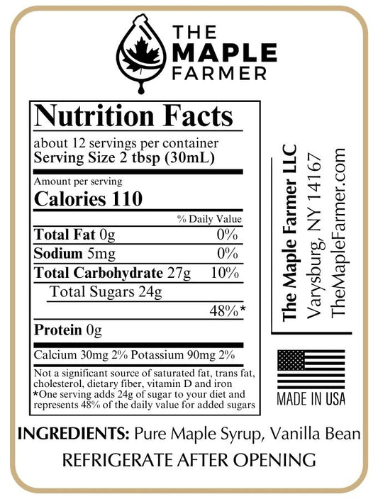 Vanilla Bean Maple Syrup - Ships March 2026